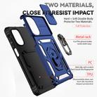 For Motorola Moto G62 5G Sliding Camshield Holder Phone Case(Blue) - 3