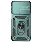 For Motorola Moto G62 5G Sliding Camshield Holder Phone Case(Dark Green) - 2