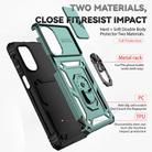 For Motorola Moto G62 5G Sliding Camshield Holder Phone Case(Dark Green) - 3