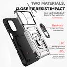 For Motorola Moto G62 5G Sliding Camshield Holder Phone Case(Silver) - 3