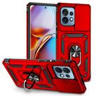 For Motorola Moto X40 Pro Sliding Camshield Holder Phone Case(Red) - 1