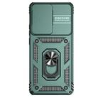 For Motorola Moto X40 Pro Sliding Camshield Holder Phone Case(Dark Green) - 2