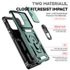 For Motorola Moto X40 Pro Sliding Camshield Holder Phone Case(Dark Green) - 3
