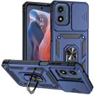 For Motorola Moto G Play 5G 2024 Sliding Camshield Holder Phone Case(Blue) - 1