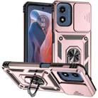 For Motorola Moto G Play 5G 2024 Sliding Camshield Holder Phone Case(Rose Gold) - 1