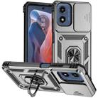 For Motorola Moto G Play 5G 2024 Sliding Camshield Holder Phone Case(Silver) - 1