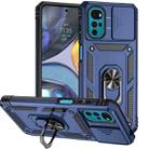 For Motorola Moto G22 5G / Moto G Play 2024 Sliding Camshield Holder Phone Case(Blue) - 1
