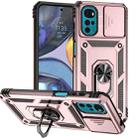 For Motorola Moto G22 5G / Moto G Play 2024 Sliding Camshield Holder Phone Case(Rose Gold) - 1