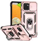 For Samsung Galaxy A03 Sliding Camshield Holder Phone Case(Rose Gold) - 1