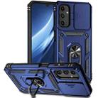 For Samsung Galaxy A24 Sliding Camshield Holder Phone Case(Blue) - 1