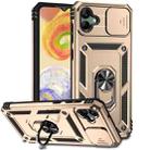 For Samsung Galaxy A04 Sliding Camshield Holder Phone Case(Gold) - 1