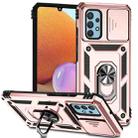 For Samsung Galaxy A32 4G Sliding Camshield Holder Phone Case(Rose Gold) - 1