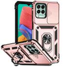 For Samsung Galaxy M33 Sliding Camshield Holder Phone Case(Rose Gold) - 1