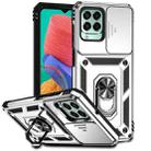 For Samsung Galaxy M33 Sliding Camshield Holder Phone Case(Silver) - 1