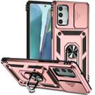 For Samsung Galaxy Note20 Sliding Camshield Holder Phone Case(Rose Gold) - 1