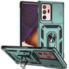 For Samsung Galaxy Note20 Ultra Sliding Camshield Holder Phone Case(Dark Green) - 1