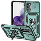 For Samsung Galaxy S20 Sliding Camshield Holder Phone Case(Dark Green) - 1