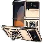 For Samsung Galaxy Z Flip4 Sliding Camshield Holder Phone Case(Gold) - 1