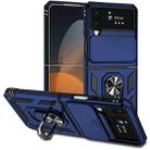For Samsung Galaxy Z Flip4 Sliding Camshield Holder Phone Case(Blue) - 1
