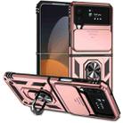 For Samsung Galaxy Z Flip4 Sliding Camshield Holder Phone Case(Rose Gold) - 1