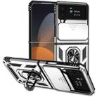 For Samsung Galaxy Z Flip4 Sliding Camshield Holder Phone Case(Silver) - 1