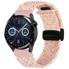 For Garmin VivoMove Trend / Luxe / Style 20mm Magnetic Fold Clasp Woven Watch Band(Starlight Pink) - 1