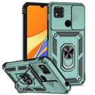 For Xiaomi Redmi 10A Sliding Camshield Holder Phone Case(Dark Green) - 1