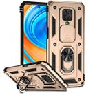 For Xiaomi Redmi Note 9 Pro Sliding Camshield Holder Phone Case(Gold) - 1