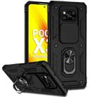 For Xiaomi Poco X3 Sliding Camshield Holder Phone Case(Black) - 1