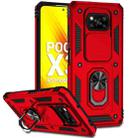 For Xiaomi Poco X3 Sliding Camshield Holder Phone Case(Red) - 1