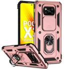 For Xiaomi Poco X3 Sliding Camshield Holder Phone Case(Rose Gold) - 1