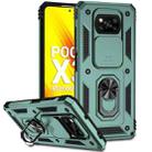 For Xiaomi Poco X3 Sliding Camshield Holder Phone Case(Dark Green) - 1