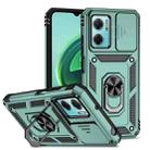 For Xiaomi Redmi Note 11E Sliding Camshield Holder Phone Case(Dark Green) - 1