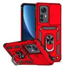 For Xiaomi 12 Pro Sliding Camshield Holder Phone Case(Red) - 1