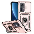 For Xiaomi 12 Pro Sliding Camshield Holder Phone Case(Rose Gold) - 1