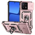 For Xiaomi 13 Sliding Camshield Holder Phone Case(Rose Gold) - 1