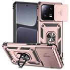 For Xiaomi 13 Pro Sliding Camshield Holder Phone Case(Rose Gold) - 1