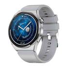 KT62 1.36 inch TFT Round Screen Smart Watch Supports Bluetooth Call/Blood Oxygen Monitoring, Strap:Silicone Strap(Silver) - 1
