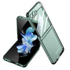 For Samsung Galaxy Z Flip5 Ultra-thin Plating Clear PC All Inclusive Phone Case(Green) - 1