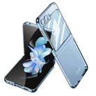 For Samsung Galaxy Z Flip5 Ultra-thin Plating Clear PC All Inclusive Phone Case(Blue) - 1