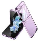For Samsung Galaxy Z Flip5 Ultra-thin Plating Clear PC All Inclusive Phone Case(Purple) - 1