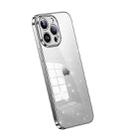 For iPhone 14 Pro SULADA Electroplated Transparent Glittery TPU Phone Case(Silver) - 1