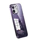 For iPhone 12 SULADA Electroplated Transparent Glittery TPU Phone Case(Purple) - 1