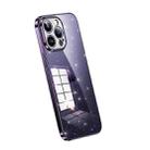 For iPhone 15 Pro Max SULADA Electroplated Transparent Glittery TPU Phone Case(Purple) - 1