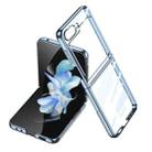 For Samsung Galaxy Z Flip5 Ultra-thin Plating Clear PC Phone Case(Blue) - 1