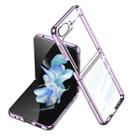 For Samsung Galaxy Z Flip5 Ultra-thin Plating Clear PC Phone Case(Purple) - 1
