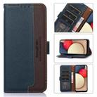 For iPhone 14 Plus KHAZNEH Litchi Texture Leather RFID Phone Case(Blue) - 1