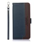 For iPhone 16 Pro Max KHAZNEH Litchi Texture Leather RFID Phone Case(Blue) - 3