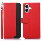 For iPhone 17 KHAZNEH Litchi Texture Leather RFID Phone Case(Red) - 1