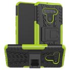 For LG K51 Tire Texture Shockproof TPU+PC Protective Case with Holder(Green) - 1